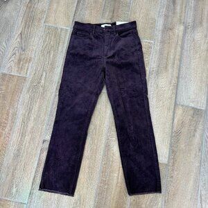 LOFT Corduroy Straight Crop Pants (Size 24, Purple) New with Tags!